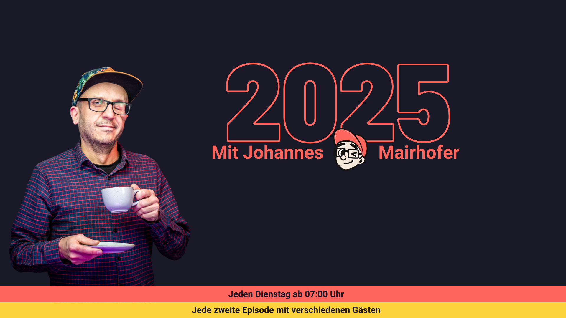 Sharepic mit Foto von Johannes und "2025 mit Johannes Mairhofer" Schriftzug